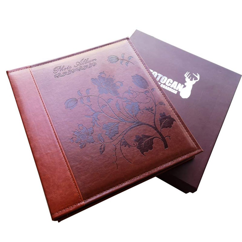 Totocan Memory Guardian Large Photo Albums, 5x7, 360 Pockets, Holds 360 Photos with Writing Memo, Vintage Leather Cover, Brown - Image 5